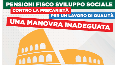 Una manovra inadeguata. Cgil Cisl e Uil in piazza Santi Apostoli