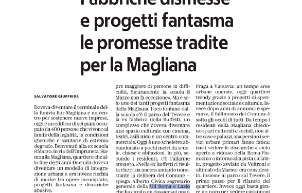 Magliana e degrado. L’inchiesta Uil