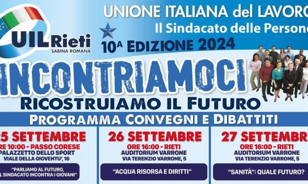 Ecco la decima edizione di Incontriamoci, ricostruiamo il futuro