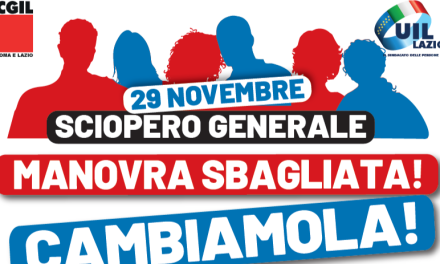Il 29 Novembre è #ScioperoGenerale. Appuntamento a Roma